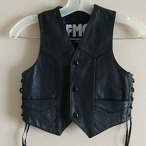 Childs leather vest small